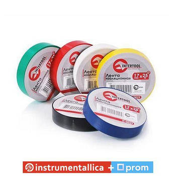 Стрічка ізоляційна 0.15 mm х 17 mm х 15 m кольорова IT-0019 Intertool
