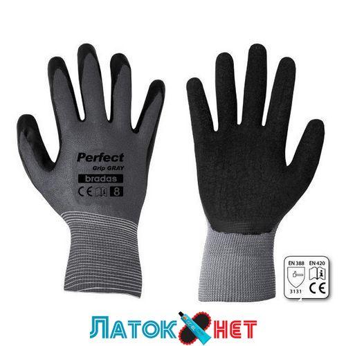 Рукавички захисні Perfect Grip Gray латекс розмір 10 RWPGGY10 Bradas