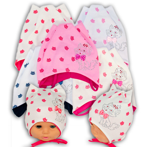 Дитячі трикотажні шапки для дівчаток Дитячі трикотажні шапки для дівчаток