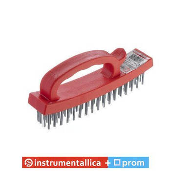 Щітка ручна для зачищення іржі 165 мм пластиковий корпус BT-0010 Intertool