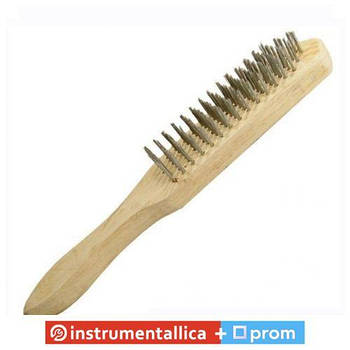 Щітка ручна 4-рядна дерев'яний корпус BT-0002 Intertool