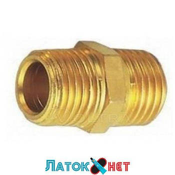 Штуцер латунний із зовнішніми різзю 1/2 х 3/8 конус F-CS-C-013-1 Forsage