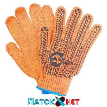 Рукавичка бавовняна з ПВХ домішками розмір 9 SP-0135 Intertool