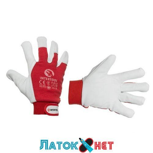 Шкіряна рукавичка утеплена SP-0013 Intertool