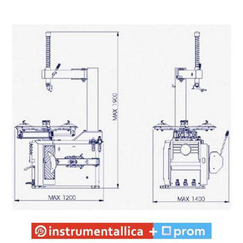 Напівавтоматичний шиномонтажний верстат 220 В 22 дюйми LC 810 Bright