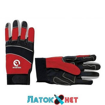 Рукавичка зі вставками спандексу та неопрену манжет на липучці 24,5 см SP-0141 Intertool