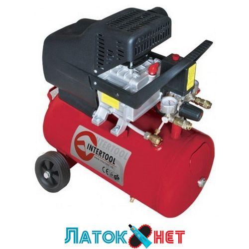Компресор 24 л 8атм 206 л/хв 220 В PT-0009 Intertool 1.5 кВт 2HP