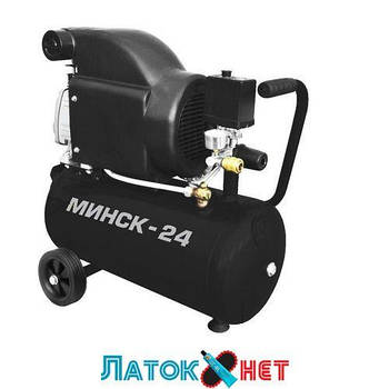 Компресор 24 л 8атм 205 л/хв 220 В Мінск-24 PT-0020 Intertool 1.5 кВт 2.0HP
