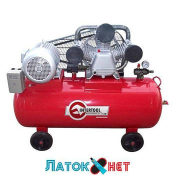Компресор 200 л 8атм 1050 л/хв 380 В PT-0040 Intertool 7,5 кВт 10HP 3 циліндри