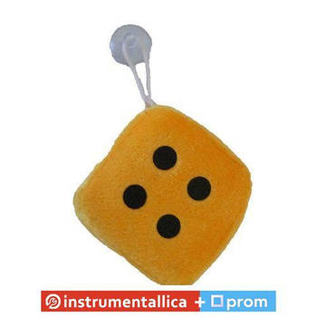 Іграшка Кубик на присоску 6 см жовтогарячий