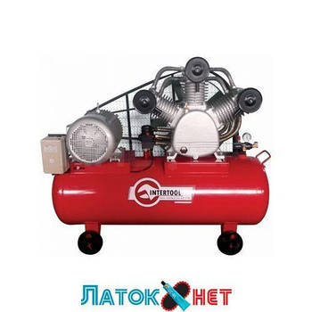 Компресор 300 л 8атм 2000 л/хв 380В PT-0052 Intertool 15 кВт 20HP 3 циліндри
