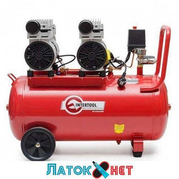 Компресор 50 л малошумний безоливний PT-0023 Intertool