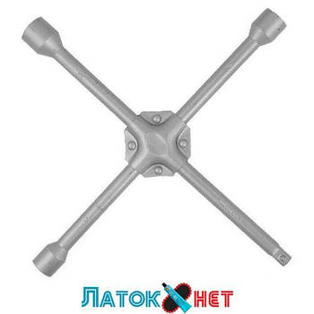 Ключ балконний хрестовий 17 мм x 19 мм x 22 мм x 1/2 HT-1602 Intertool посилений 355 мм