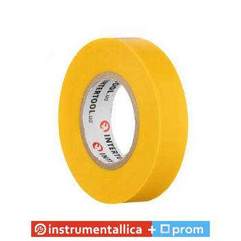 Стрічка ізоляційна 0.15 мм х 17 мм х 20 м жовта IT-0052 Intertool