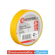 Стрічка ізоляційна 0.15 мм х 17 мм х 20 м жовта IT-0052 Intertool, фото 3