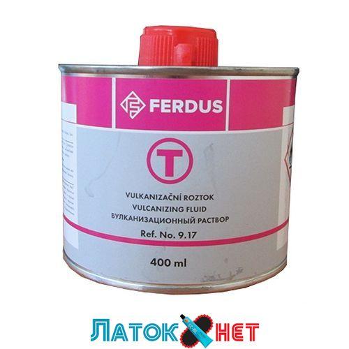 Клей для гарячої вулканізації камер і шин T 400 мл Ferdus Чехія банка без пензля, фото 1