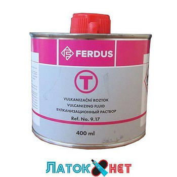 Клей для гарячої вулканізації камер і шин T 400 мл Ferdus Чехія банка без пензля