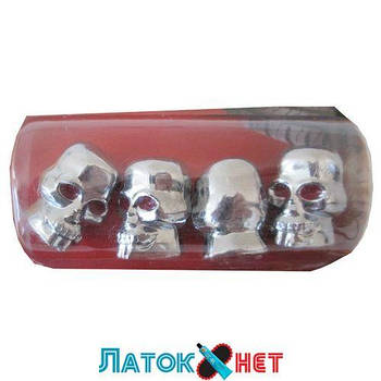 Ковпачки для вентилів Череп 4 штуки набір