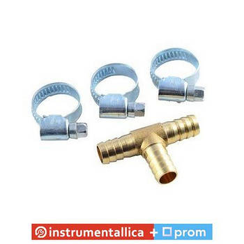 Розгалужувач T-подібний ялинка 10 мм і хомути для кріплення в блістері RF-E102-6/3 Rock Force