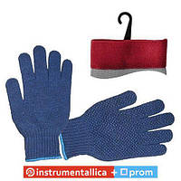 Перчатка трикотажная синтетическая с покрытием на ладони 24,5 см синяя SP-0104 Intertool