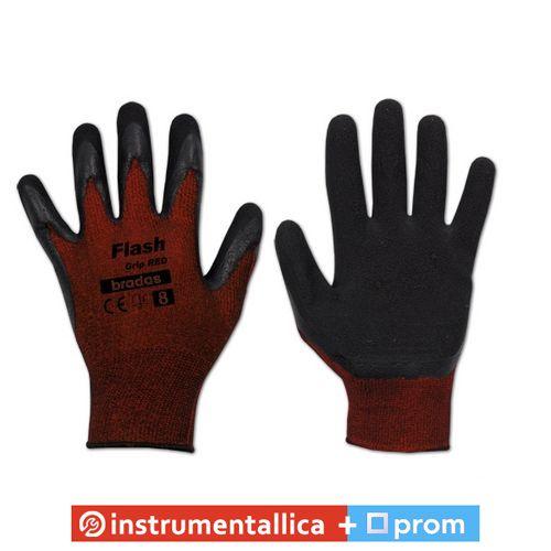 Рукавички захисні Flash Grip Red латекс розмір 9 блістер RWFGRD9 Bradas