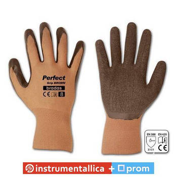 Рукавиці захисні Perfect Grip Brown латекс розмір 10 RWPGBR10 Bradas