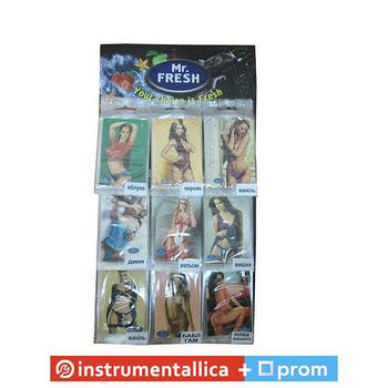 Ароматизатор Mr.Fresh Дівчата картон планшет 45 шт. ціна за 1 шт.