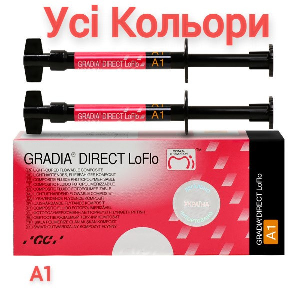 Купить Gradia Direct LoFlo ВСЕ ЦВЕТА ( Градия Директ ЛоФло ) 2х1,5 г ...