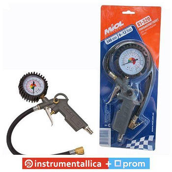 Пістолет для підкачування шин блістер 81-520 Міол пневматичний із манометром