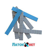 Груз клейкий сірий низький блакитна стрічка 12х5г 60 г метал глянець 100 шт./пач., фото 3