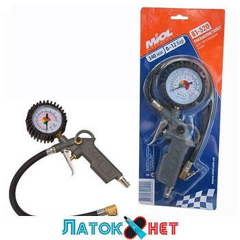 Пістолет для підкачування шин блістер 81-520 Міол пневматичний із манометром