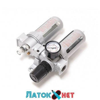 Блок підготовки повітря для пневмосистеми 3/8 діапазон регулювання 0-10bar F-AFRL803 Forsage