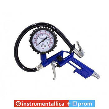 Пістолет для підкачування шин з аналоговим манометром і шлангом 0-12 Bar у блістері RF-STG-27 Rock Force