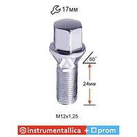 Болт колесный A172095(93724) C17B24 Cr M12X1,25X24 Хром Конус с выступом ключ 17 мм