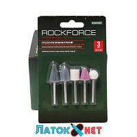 Набор камней абразивных 5 предметов хвостовик 3 мм в блистере RF-GSK502 Rock Force