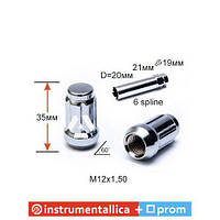 Гайка колесная A211445SD Cr M12X1,50 Хром высота 35 мм 6 лучей закрытая