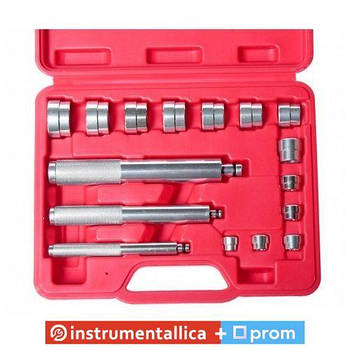 Набір оправ для запресовування сальників підшипників і сайлентблоків 16 одиниць 4890 JTC