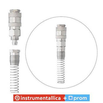 Швидкорознімне з'єднання з пружиною для спіральних і прямих шлангів 8 мм х 12 мм PT-1832 Intertool
