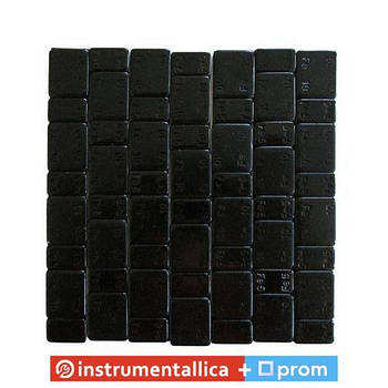 Груз клейкий чорний низький блакитна стрічка 4х10г+4х5г 60 г метал глянець 100 шт./пач.