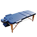 Масажний стіл розбірний ZENET ZET-1047 NAVY BLUE розмір L ( 195*70*61), фото 2