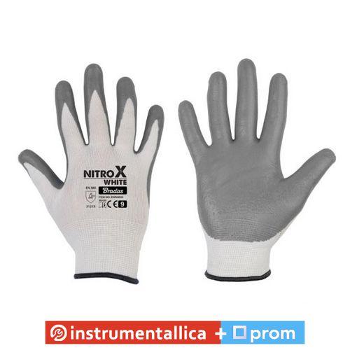 Рукавички захисні NITROX WHITE нітрил розмір 8 RWNWH8 Bradas