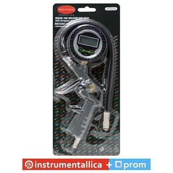 Пістолет для підкачування шин із цифровим манометром і шлангом у блістері RF-STG-25 Rock Force