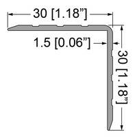 Профіль 0100. Куточок алюмінієвий 30мм х 30мм з товщиною стінки 1,5 мм