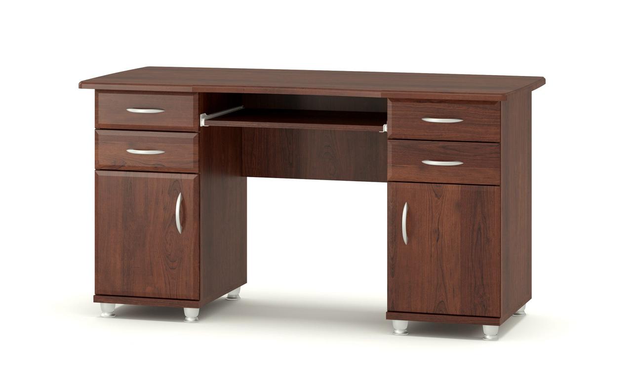 Стол письменный двухтумбовый Мебель Сервис 140х64х74 см Орех Миланский ...