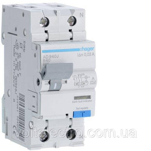 Дифавтомат 1+N В40/30mA 6 кА,тип-A AD940J
