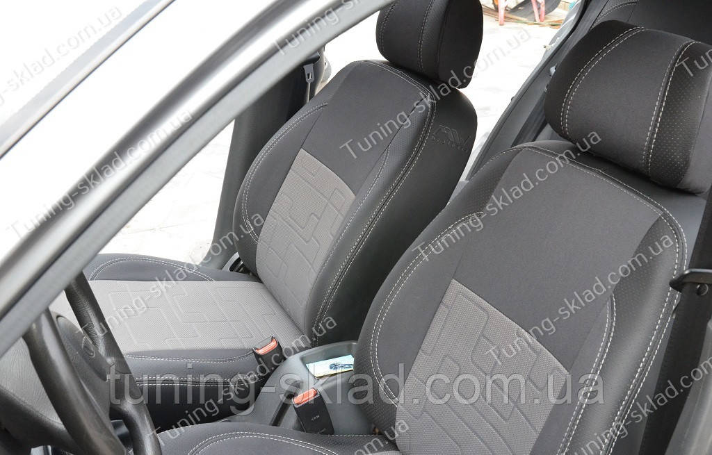 Чохли на сидіння Деу Ланос (чохли з екошкіри Daewoo Lanos стиль Premium), фото 1