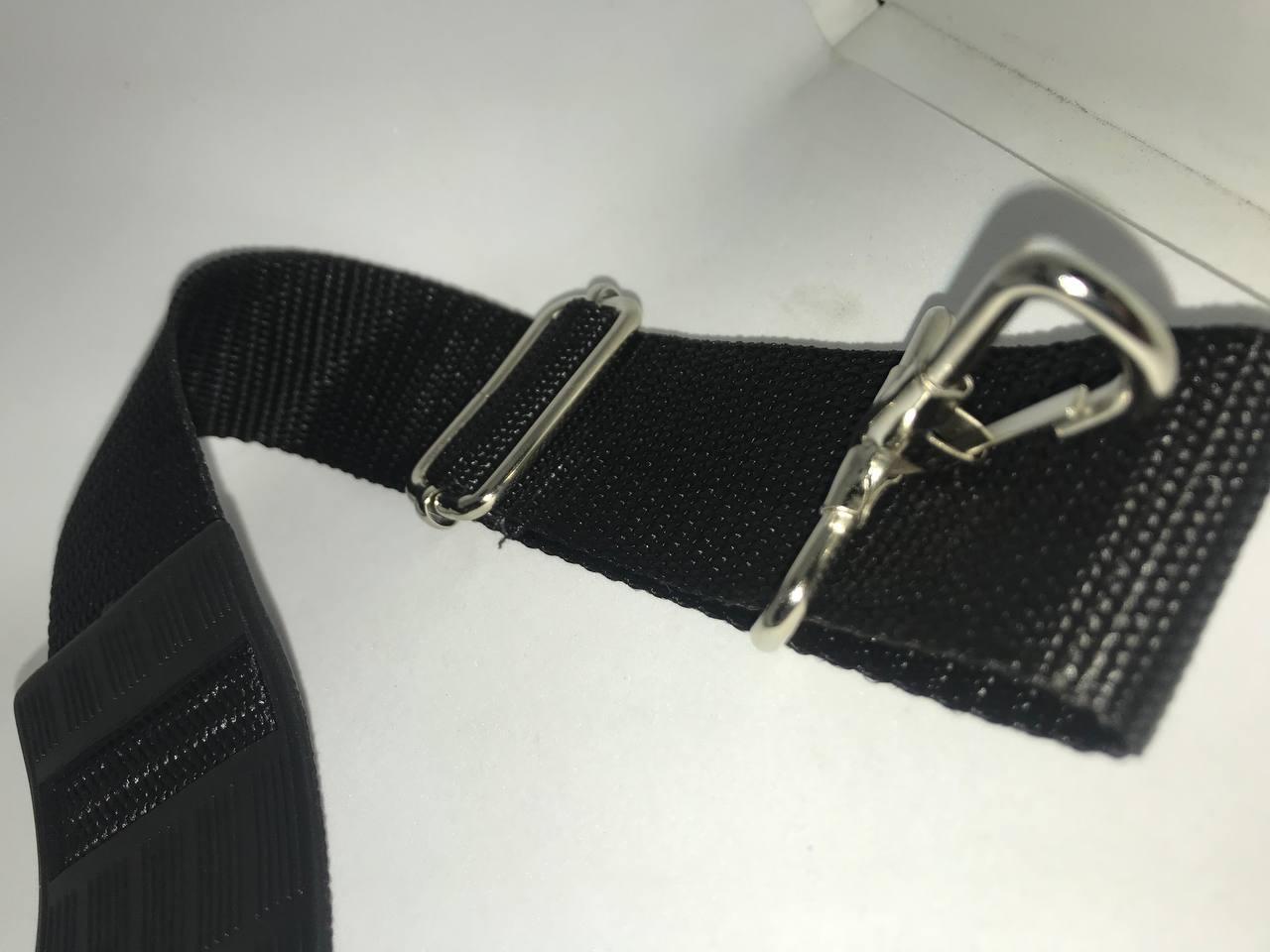 Ремінь для сумки з карабінами/світлий нікель