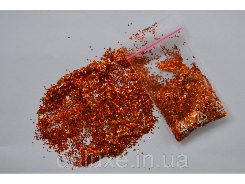 Блистки, помаранчевий хамелеон крапка,10г