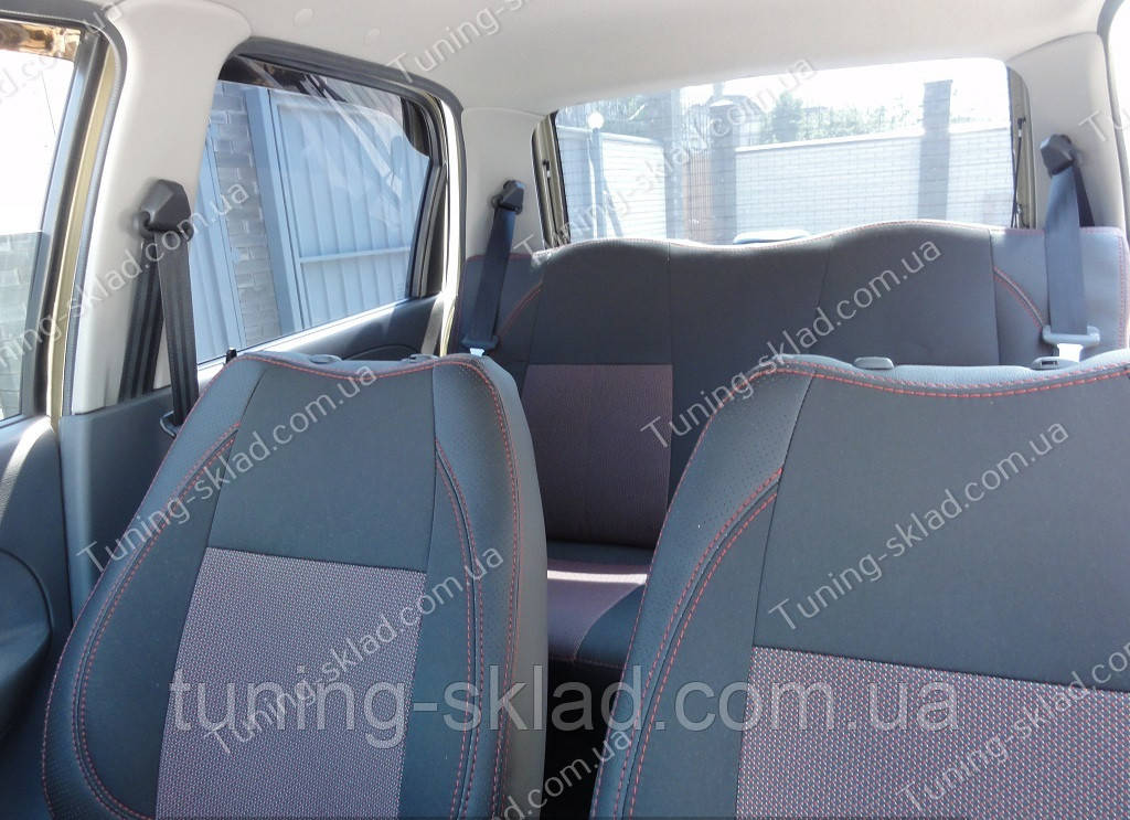 Чохли на сидіння Деу Маліз (чохли з екошкіри Daewoo Matiz стиль Premium), фото 1