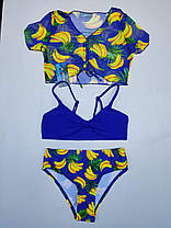 Дитячий підлітковий купальник із накидкою Z.Five 2217 синій 32 34 36 38 40 розмір, зріст 120-160 см, фото 5